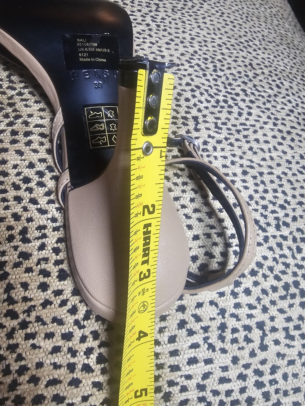 REISS Tan Strappy Square-Toe Sandals Sz 39 - Picture 12 of 12